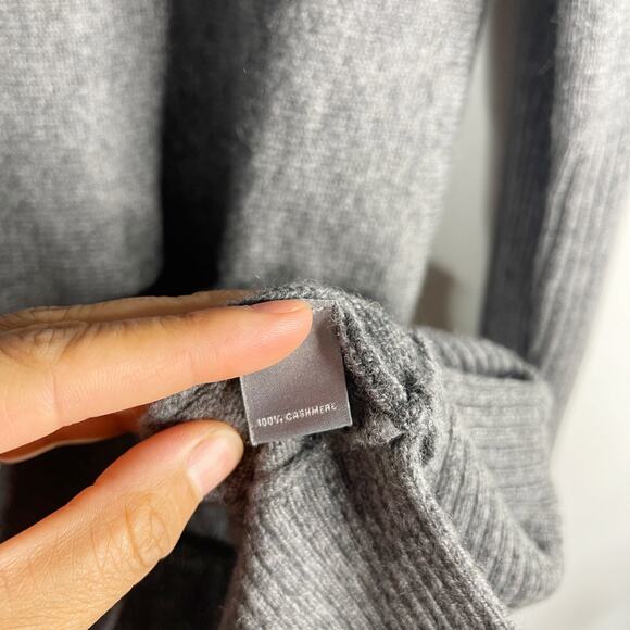 Neiman Marcus Womens Small Gray The Cashmere Collection Crew Neck Tunic Sweater - Picture 6 of 7